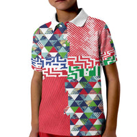 Hawaiian Floral Kakau Tropical Leaves-Sporty Style Kid Polo Shirt LT03 Kid Art - Polynesian Pride