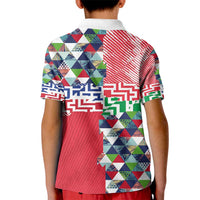 Hawaiian Floral Kakau Tropical Leaves-Sporty Style Kid Polo Shirt LT03 - Polynesian Pride