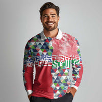 Hawaiian Floral Kakau Tropical Leaves-Sporty Style Long Sleeve Polo Shirt LT03 - Polynesian Pride