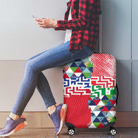 Hawaiian Floral Kakau Tropical Leaves-Sporty Style Luggage Cover LT03 - Polynesian Pride