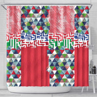 Hawaiian Floral Kakau Tropical Leaves-Sporty Style Shower Curtain LT03 - Polynesian Pride