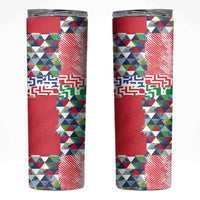 Hawaiian Floral Kakau Tropical Leaves-Sporty Style Skinny Tumbler LT03 Art - Polynesian Pride