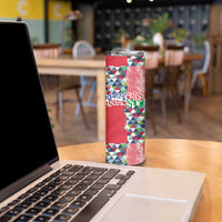 Hawaiian Floral Kakau Tropical Leaves-Sporty Style Skinny Tumbler LT03 - Polynesian Pride
