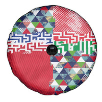 Hawaiian Floral Kakau Tropical Leaves-Sporty Style Spare Tire Cover LT03 - Polynesian Pride