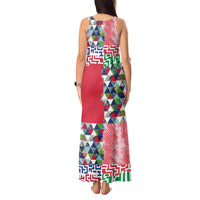 Hawaiian Floral Kakau Tropical Leaves-Sporty Style Tank Maxi Dress LT03 - Polynesian Pride