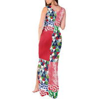Hawaiian Floral Kakau Tropical Leaves-Sporty Style Tank Maxi Dress LT03 - Polynesian Pride