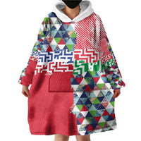 Hawaiian Floral Kakau Tropical Leaves-Sporty Style Wearable Blanket Hoodie LT03 - Polynesian Pride