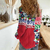 Hawaiian Floral Kakau Tropical Leaves-Sporty Style Women Casual Shirt LT03 - Polynesian Pride