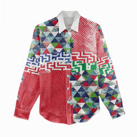 Hawaiian Floral Kakau Tropical Leaves-Sporty Style Women Casual Shirt LT03 - Polynesian Pride