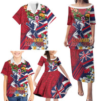 Hawaii Runner-Kakau Art with Lei and Plumeria Family Matching Puletasi and Hawaiian Shirt LT03 - Polynesian Pride