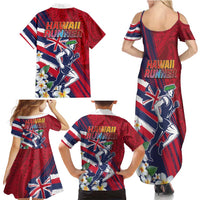 Hawaii Runner-Kakau Art with Lei and Plumeria Family Matching Summer Maxi Dress and Hawaiian Shirt LT03 - Polynesian Pride