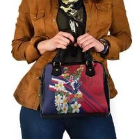 Hawaii Runner-Kakau Art with Lei and Plumeria Shoulder Handbag