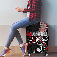 Aotearoa Toitu Te Tiriti Taniko Luggage Cover Maori Taniwha Haka - Honour the Treaty LT03 - Polynesian Pride