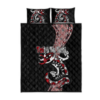 Aotearoa Toitu Te Tiriti Taniko Quilt Bed Set Maori Taniwha Haka - Honour the Treaty LT03 - Polynesian Pride