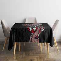 Aotearoa Toitu Te Tiriti Taniko Tablecloth Maori Taniwha Haka - Honour the Treaty LT03 - Polynesian Pride