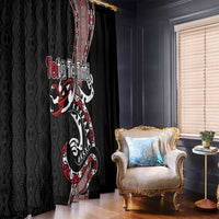 Aotearoa Toitu Te Tiriti Taniko Window Curtain Maori Taniwha Haka - Honour the Treaty LT03 - Polynesian Pride