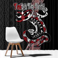 Aotearoa Toitu Te Tiriti Taniko Window Curtain Maori Taniwha Haka - Honour the Treaty LT03 - Polynesian Pride