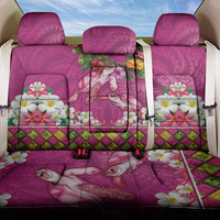 Hawaiian Lei Turtle and Plumeria Back Car Seat Cover Polynerian Art Tattoo-Plum Pink Color LT03 One Size Pink - Polynesian Pride