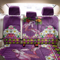 Hawaiian Lei Turtle and Plumeria Back Car Seat Cover Polynerian Art Tattoo-Mauve Color LT03 - Polynesian Pride