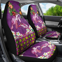 Hawaiian Lei Turtle and Plumeria Car Seat Cover Polynerian Art Tattoo-Mauve Color LT03 - Polynesian Pride