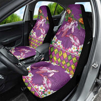 Hawaiian Lei Turtle and Plumeria Car Seat Cover Polynerian Art Tattoo-Mauve Color LT03 - Polynesian Pride