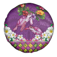 Hawaiian Lei Turtle and Plumeria Spare Tire Cover Polynerian Art Tattoo-Mauve Color LT03 - Polynesian Pride