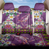 Hawaiian Plumeria and Humpback Whales Back Car Seat Cover Polynerian Art Tattoo-Mauve Color LT03 One Size Purple - Polynesian Pride