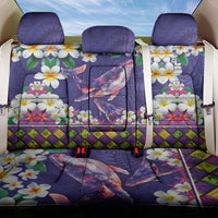 Hawaiian Plumeria and Humpback Whales Back Car Seat Cover Polynerian Art Tattoo-Navy Color LT03 One Size Navy - Polynesian Pride