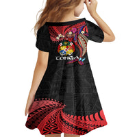 Tonga Emancipation Day Family Matching Short Sleeve Bodycon Dress and Hawaiian Shirt Ngatu Humpback Whale Polynesian Flower LT03 - Polynesian Pride