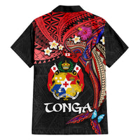 Tonga Emancipation Day Family Matching Short Sleeve Bodycon Dress and Hawaiian Shirt Ngatu Humpback Whale Polynesian Flower LT03 - Polynesian Pride