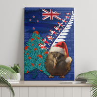 New Zealand Christmas Canvas Wall Art Kiwi Bird Santa and Silver Fern Funny Haka Dance LT03 - Polynesian Pride
