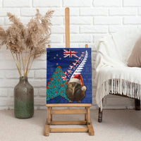 New Zealand Christmas Canvas Wall Art Kiwi Bird Santa and Silver Fern Funny Haka Dance LT03 - Polynesian Pride