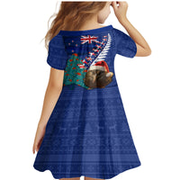 New Zealand Christmas Family Matching Mermaid Dress and Hawaiian Shirt Kiwi Bird Santa and Silver Fern Funny Haka Dance LT03 - Polynesian Pride