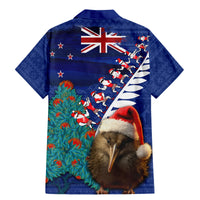 New Zealand Christmas Family Matching Mermaid Dress and Hawaiian Shirt Kiwi Bird Santa and Silver Fern Funny Haka Dance LT03 - Polynesian Pride