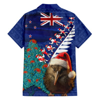 New Zealand Christmas Family Matching Puletasi and Hawaiian Shirt Kiwi Bird Santa and Silver Fern Funny Haka Dance LT03 - Polynesian Pride