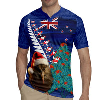 New Zealand Christmas Rugby Jersey Kiwi Bird Santa and Silver Fern Funny Haka Dance LT03 - Polynesian Pride