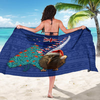 New Zealand Christmas Sarong Kiwi Bird Santa and Silver Fern Funny Haka Dance LT03 - Polynesian Pride