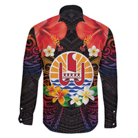 French Polynesia Bastille Day Family Matching Puletasi and Hawaiian Shirt Tiare Flower and National Seal Polynesian Pattern LT03 - Polynesian Pride