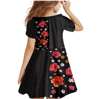 Hawaii Hibiscus and Plumeria Flowers Family Matching Mermaid Dress and Hawaiian Shirt Tapa Tribal Pattern Half Style Colorful Mode LT03 - Polynesian Pride