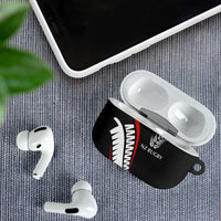 New Zealand Rugby AirPods Case Sporty Silver Fern Shape with Maori Tattoos LT03 - Polynesian Pride