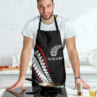 New Zealand Rugby Apron Sporty Silver Fern Shape with Maori Tattoos LT03 - Polynesian Pride
