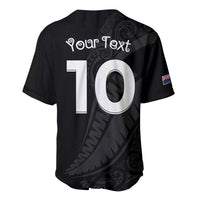 New Zealand Rugby Custom Baseball Jersey Sporty Silver Fern Shape with Maori Tattoos LT03 - Polynesian Pride