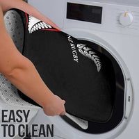 New Zealand Rugby Bathroom Set Sporty Silver Fern Shape with Maori Tattoos LT03 - Polynesian Pride
