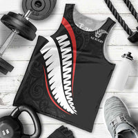 New Zealand Rugby Custom Men Tank Top Sporty Silver Fern Shape with Maori Tattoos LT03 - Polynesian Pride
