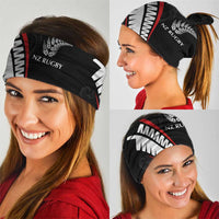 New Zealand Rugby Neck Gaiter Sporty Silver Fern Shape with Maori Tattoos LT03 - Polynesian Pride