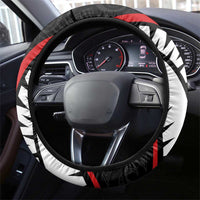 New Zealand Rugby Steering Wheel Cover Sporty Silver Fern Shape with Maori Tattoos LT03 - Polynesian Pride