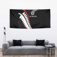 New Zealand Rugby Tapestry Sporty Silver Fern Shape with Maori Tattoos LT03 - Polynesian Pride