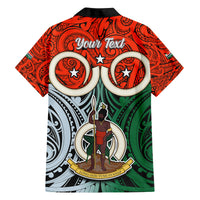 Personalised Vanuatu Penama Province Kid Hawaiian Shirt Pig Tusk Mix Maori Pattern and Namele Leaf LT03 - Polynesian Pride