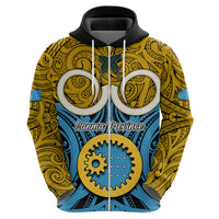 Vanuatu Sanma Province Hoodie Pig Tusk Mix Maori Pattern and Namele Leaf LT03 - Polynesian Pride