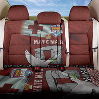 Mate Ma'a Tonga Back Car Seat Cover Haamonga a Maui and White Dove - Tongan Kupesi Ngatu LT03 One Size Red - Polynesian Pride